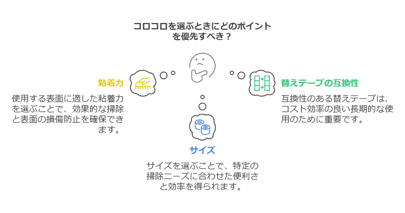 コロコロを選ぶときにチェックしたいポイント