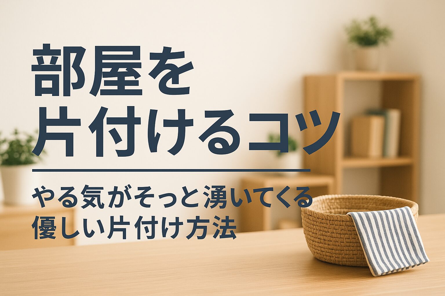 部屋を片付けるコツ｜気持ちがふっと動き出すやさしい始め方と整え方