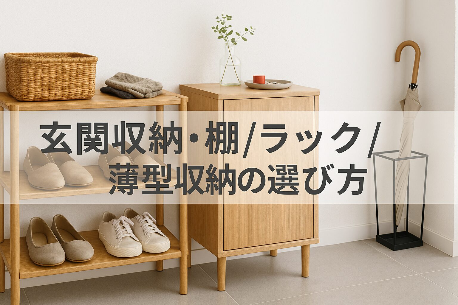 玄関収納をおしゃれに見せるコツ｜棚・ラック・薄型収納の選び方