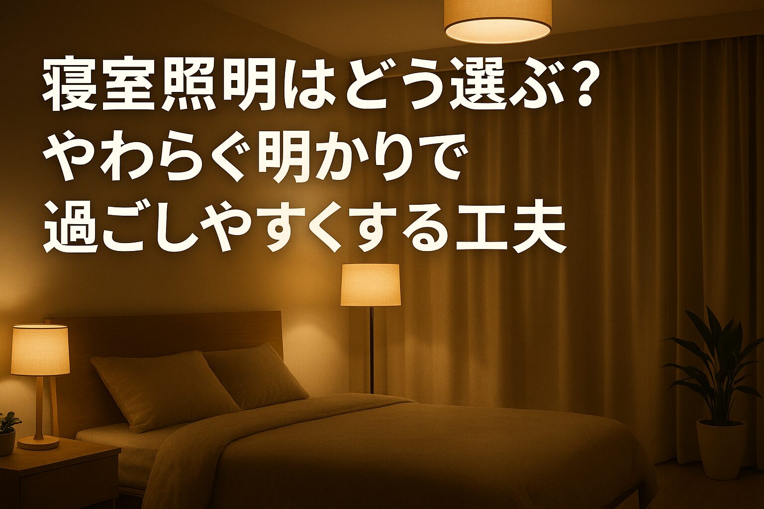 寝室照明はどう選ぶ？やわらぐ明かりで過ごしやすくする工夫