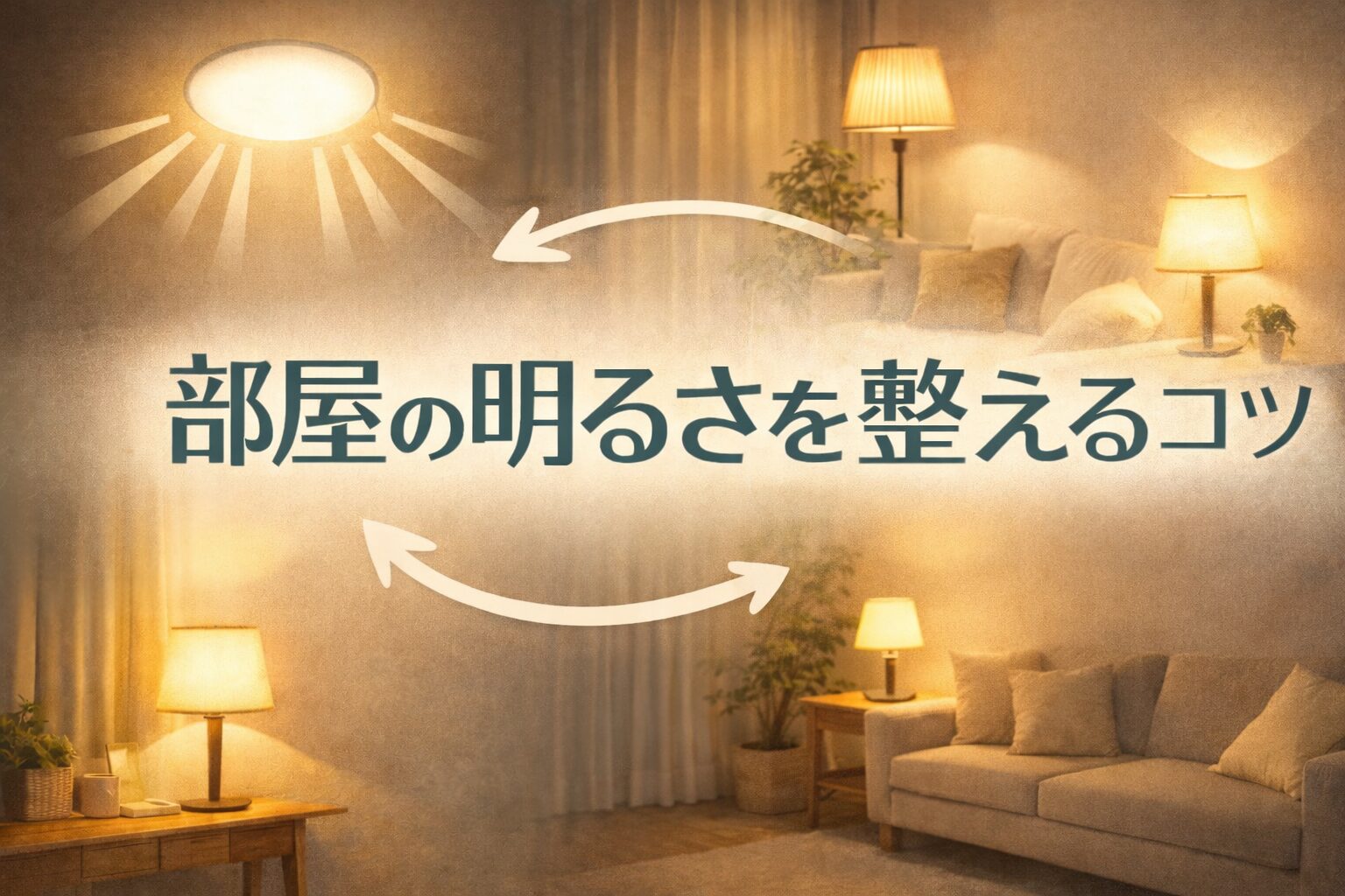 部屋の明るさを整えるコツ｜まぶしさを抑えて落ち着く照明の置き方と選び方