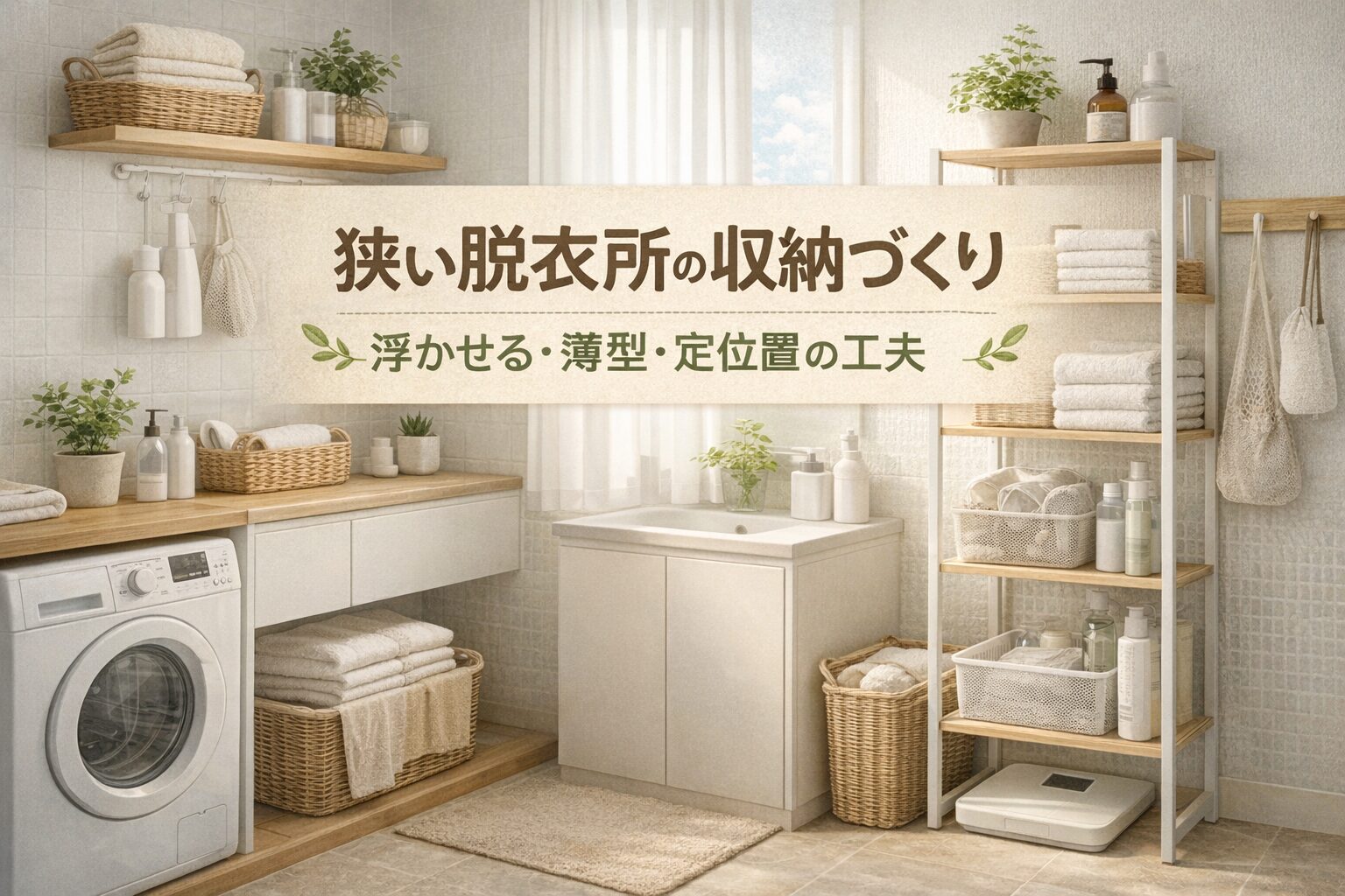狭い脱衣所の収納づくり｜浮かせる・薄型・定位置で使いやすく整えるコツ