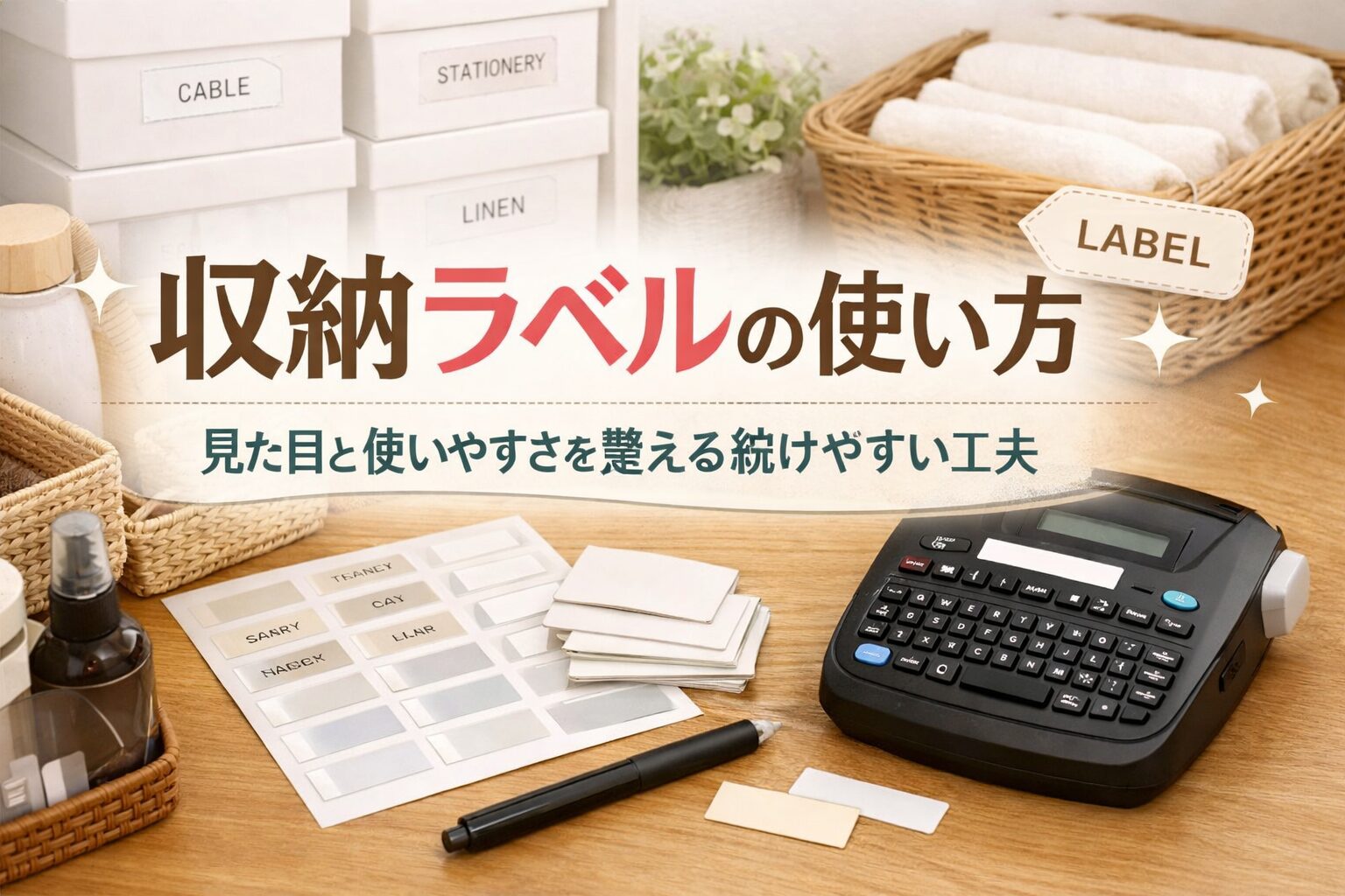収納ラベルの使い方｜見た目と使いやすさを整える続けやすい工夫